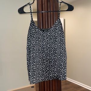 black and white spotted tank top